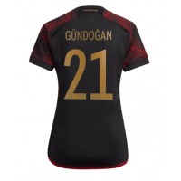 Camiseta Alemania Ilkay Gundogan #21 Visitante Equipación para mujer Mundial 2022 manga corta